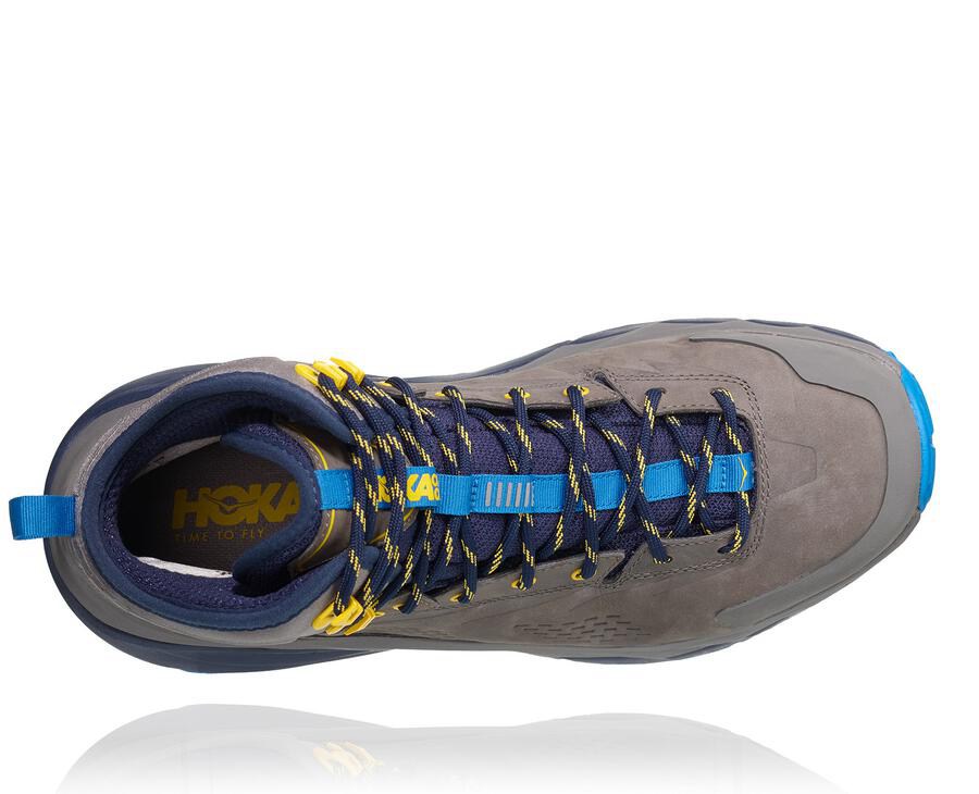 Hoka One One Vandresko Herre - Kaha Gore-Tex - Grå/Blå - 395042ZFQ